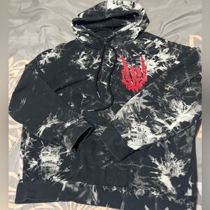 🌻SHEIN Black and White Tie-Dye Sweatshirt Hoodie🌻